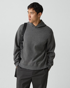 Sudadera con Capucha de Punto Casual para Hombre de Alta Calidad, Color Gris Sólido, Anti-Pilling, Corte Regular, Moda Otoño Invierno - Product Image 4