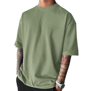 T-shirt personnalisé avec logo imprimé pour hommes, vierge, épais, style streetwear, à manches courtes, vente en gros - Product Image 5