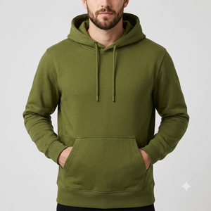 Olive Green Men's <b>Hoodie</b> Long Sleeve Casual Streetwear Sweatshirt Thick Warm Fleece Pullover Outdoor Hiking Gym <b>Workout</b> - Product Image 2