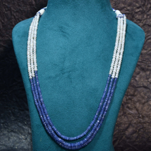 สร้อยคอประดับมุกแทนซาไนต์สไตล์ชาติพันธุ์สำหรับงานแต่งงานและงานเลี้ยง - Product Image 1