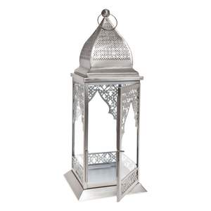 Lanterne marocaine en fer forgé pour la décoration patrimoniale, mettant en valeur l'artisanat traditionnel et les motifs géométriques islamiques décoratifs - Product Image 6