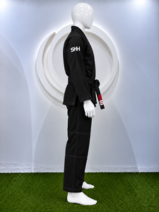 Customizable Black BJJ Gi Set Professional Pearl Weave Jiu Jitsu <b>Jacket</b> with Durable Reinforced Martial Arts Pants - Product Image 5