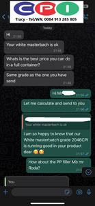 Granulés de masterbatch blanc - Matières plastiques brutes vierges PP/PE/PS pour produits en plastique, sacs de shopping, film poly, tuyaux - Product Image 4