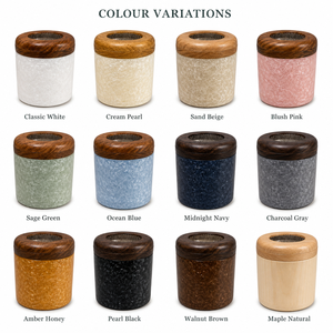 Brûleur d'encens artisanal en bois et résine robuste avec couvercle en maille métallique pour la décoration intérieure, vente en gros - Product Image 2