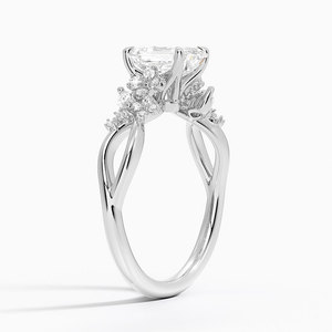 BOJ <b>Ring</b> 083 <b>Emerald</b> Cut 925 <b>Silver</b> Flower Cluster Solitaire Diamond <b>Ring</b> 2ct D Color VVS1 Moissanite GRA Certified Low Price - Product Image 2