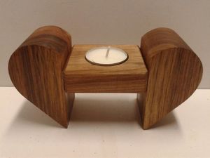 Heart Shape Wooden <b>Tea</b> Light Holder Rustic Home Decoration Valentine's Day Gift - Product Image 5