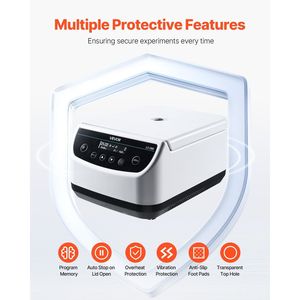 Centrifuga da Laboratorio Elettrica RCFelectric 100-2100xg con 1 Rotore, Capacità Tubi 2/5/10/15/50ml, Bassa Velocità - Product Image 4