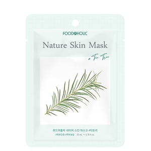 [BEST] Maschera in Fiala Foodaholic Nature Tea Tree 10pz / Maschera Viso Idratante Anti-Età e Sbiancante alla Vitamina C, Skincare Coreana - Product Image 1
