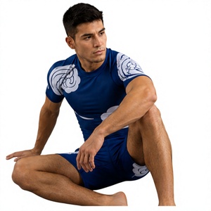 Conjunto de Ropa Deportiva de Compresión de Secado Rápido, Transpirable, Ligero y Elástico, para Artes Marciales Mixtas (MMA), para Hombre - Product Image 2