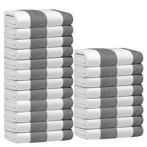 Serviette de piscine unie basique en coton, couleur bleu roi, pour la natation - Product Image 4