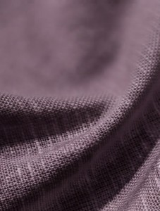 Chemise en lin à manches longues boutonnée pour homme, couleur unie, tissu tissé décontracté, style printemps, lavande - Product Image 6