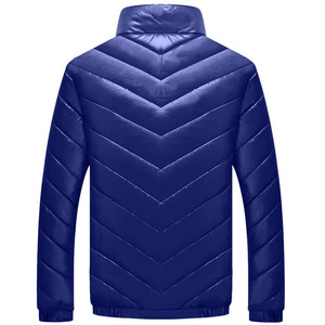 Teal Royal Blue Black Custom Men Lightweight Puffer <b>Jacket</b> Stand Collar Quilted Zip Winter Outerwear OEM Factory Supply - Product Image 2