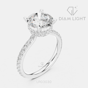 Elegant 2.80CT Round Cut Lab Grown Diamond <b>Ring</b> in 14K White Gold with IGI Certified F+ Color VS+ Clarity for Women Gifting - Product Image 2