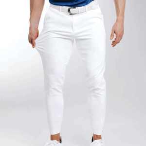 Pantalones de Golf para Hombre, Corte Ajustado, Estilo Casual de Negocios, Cintura Media, Logotipo Personalizado, Frente Plano, Invierno, Lona - Product Image 3