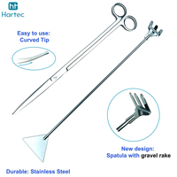 Kit d'outils d'aquascaping en acier inoxydable antirouille, ciseaux pour la taille des plantes d'aquarium, grattoir, pinces, kit d'outils pour aquarium