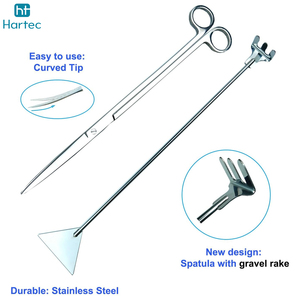 Juego de Herramientas para Acuarios de Acero Inoxidable Resistente a la Corrosión, Tijeras para Recortar Plantas de Acuario, Raspador, Pinzas, Kit de Herramientas para Peceras - Product Image 2