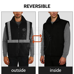 เสื้อกันหนาวสะท้อนแสงแบบมีโลโก้สั่งทำได้ ดีไซน์โดดเด่น ผลิตจำนวนน้อยได้ มาตรฐาน ANSI Class 1 กันน้ำ น้ำหนักเบา สีพื้น - Product Image 3