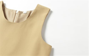 ชุดเดรสเด็กผู้หญิงแขนกุด ผ้าทอสีพื้น ทรงเอไลน์ สำหรับชุดนักเรียนประถม - Product Image 3
