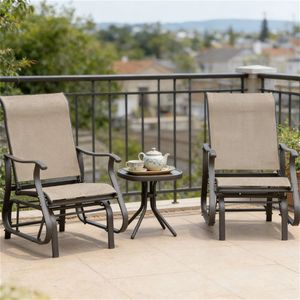 Set da Giardino 3 Pezzi Grigio per Terrazza, Sedute Esterne per Taverna - Product Image 1