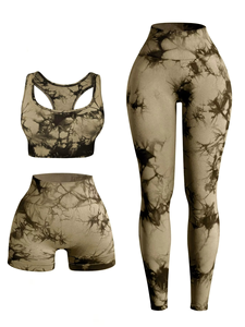 Conjuntos Deportivos sin Costuras con Estampado de Camuflaje Personalizado, Conjuntos de Yoga Elásticos sin Costuras para Mujer, Ropa Deportiva Sexy que Realza los Glúteos - Product Image 6