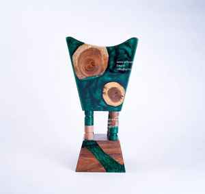 Brûleur d'encens unique en bois et résine fait main, design élégant, porte-encens en bois, décoration artisanale pour la maison, support d'encens en bois - Product Image 2