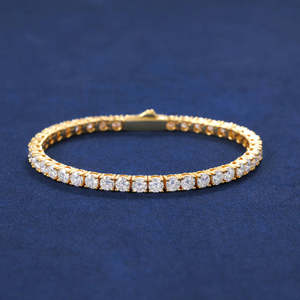 Pulsera de Plata con Moissanita para Ella, Estilo Tenis, Plata de Ley, Alternativa al Diamante, Joyería Fina, Regalo, Venta al por Mayor - Product Image 1