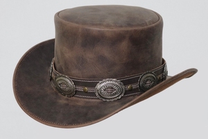 Chapeau de cowboy vintage en cuir véritable, style western, pour ranch, rodéo, équitation, extérieur, mode, à large bord, fait main, qualité supérieure - Product Image 5