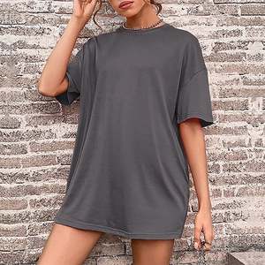 Camisetas de Mujer, Talla Grande, Manga Corta, Color Sólido, Casual, Holgada, Básica, Lisa, de Verano, 100% Algodón, 240 GSM - Product Image 2