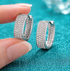 New Best Natural Diamond Filled Gold Plated Luxury Women's Earrings Customizable High Grade Wedding & Party Bulk Supplies - Product Image 5