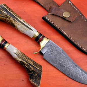 Couteau de Bushcraft d'extérieur en acier inoxydable à lame fixe, couteau de survie pour la chasse avec lame durable et manche antidérapant pour le camping et la randonnée - Product Image 4