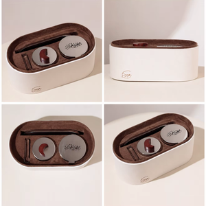 Luxury Ramadan Gift Leather <b>Box</b> Containing Silver Incense Burner Wooden Moon Accent Metal Tong And Calligraphy Storage Jar - Product Image 6