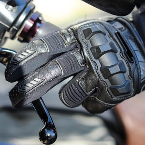 Vente flash - Gants de moto unisexes personnalisés en cuir, à doigts entiers, antidérapants, avec couleurs personnalisées de haute qualité, protection - Product Image 5