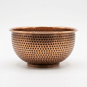 Cuenco Decorativo Tradicional de Cobre Antiguo Hecho a Mano de 16 cm con Diseño de Gota de Lluvia, Estilo Indio, para Decoración del Hogar, Hoteles, Bodas, Regalo de Mesa - Product Image 6