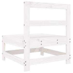 Canapé de jardin modulaire central en bois de pin massif blanc, taille moyenne, avec une excellente durabilité - Product Image 5