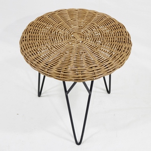 Modern Nordic Nature Wood MDF Round Side <b>Table</b> with Three <b>Legs</b> <b>for</b> Home Living Room or Office <b>Coffee</b> Station - Product Image 5