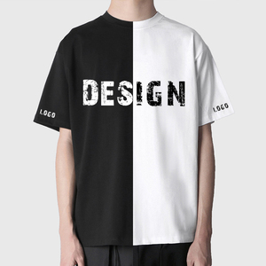 เสื้อยืดแขนสั้นสีดำสำหรับผู้ชาย พิมพ์ลายสีขาว คอกลม ทรงลำลอง ผ้าเจอร์ซีย์คอตตอน 100% - Product Image 5