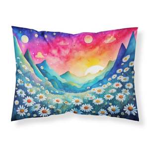 ปลอกหมอนลายดอกเดซี่สีมาตรฐานน้ำหนักเบานุ่มพิเศษดูแลง่ายตกแต่งได้ - Product Image 1