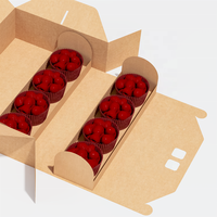 Boîte à emporter pour boulangerie en kraft écologique de qualité alimentaire avec insert recyclable et biodégradable pour l'emballage de cupcakes et de desserts