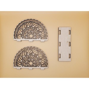 Wooden Tissue Box Cover Set With Laser Cut Pattern Modern Design Handmade Decorative <b>Stand</b> - Product Image 5