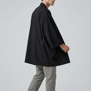 Chaqueta Estilo Kimono Personalizable con MOQ Bajo, Tela Suave, Ropa Urbana Ligera, Chaqueta Kimono Sólida Informal - Product Image 3