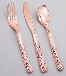 Ensemble de couverts en cuivre design élégant pour table à manger moderne, événements de mariage et décoration de cuisine haut de gamme - Product Image 1
