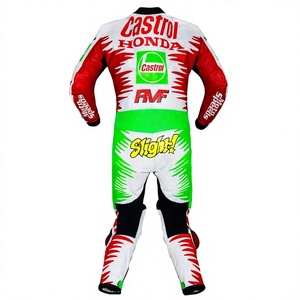 Combinaison de course WSBK Aaron Slight Zonda en cuir 1 pièce en cuir de vachette/crocodile pour moto/cyclisme - Product Image 2