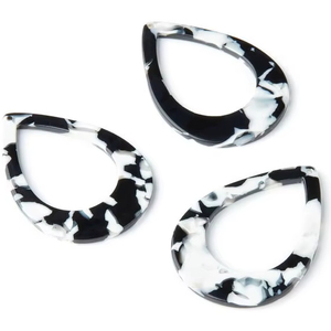 Flower Resin Earrings Transparent Handmade Jewelry Nature Inspired <b>Gifts</b> Hoop Earrings - Product Image 1