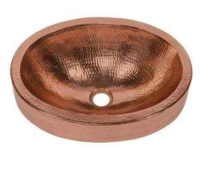 Lavabo en cuivre de luxe au design élégant, forme ronde brillante, fournisseur de lavabos en cuivre martelé très demandés - Product Image 1