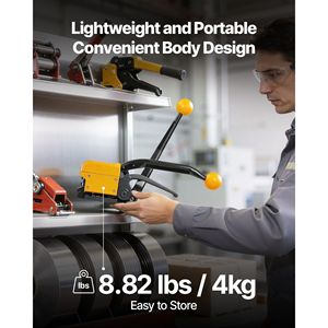 Sigillatrice per Nastri in Acciaio A3 per Carichi Pesanti, Strumento Manuale Regolabile per Imballaggio Pallet in Metallo, Kit di Fasciatura - Product Image 5