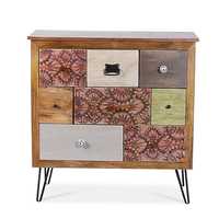 Buffet moderne en bois de manguier massif de luxe, buffet peint.