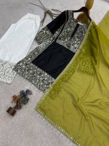 Shreeji Fashion Designer Indian Pakistani Top Plazzo Bollywood Dress Party Wear Suit Wedding Quick Dry - Product Image 1