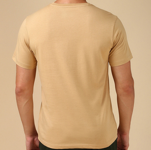 Camiseta de Algodón Lisa para Hombre al por Mayor, con Logotipo Personalizado OEM, Corte Regular, Transpirable, Cuello Redondo, Suave, Ropa Básica de Verano - Product Image 2