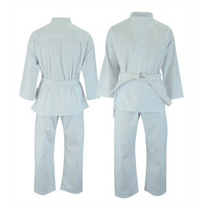 Uniforme de Karate Negro Rohzen Sports, 100% Algodón, Unisex para Adultos, Transpirable, Ropa de Artes Marciales, Corte Regular, 380g, Secado Rápido, Blanco - Product Image 4