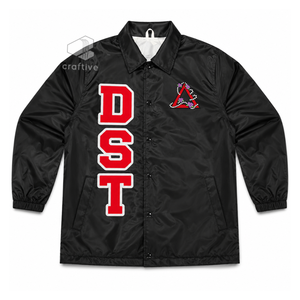เดลต้า |   ซิกมา |   เสื้อแจ็คเก็ตโค้ชกันน้ำสำหรับผู้หญิง Theta Sorority แบบติดกระดุม ปักลายตัวอักษรกรีก เสื้อคลุมวาร์ซิตี้ - Product Image 1